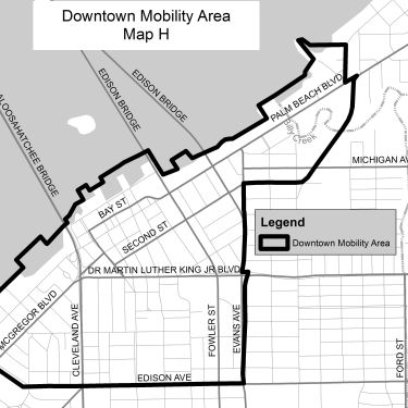 Fort Myers Downtown Mobility Area Map